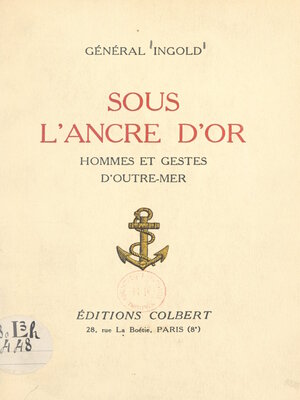 cover image of Sous l'ancre d'or